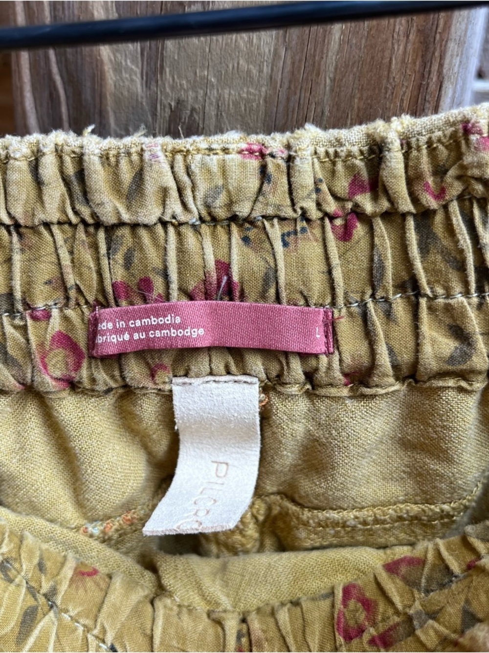 Pilcro High-Waist Embroidered Yellow-Tan Shorts - Picture 2 of 4